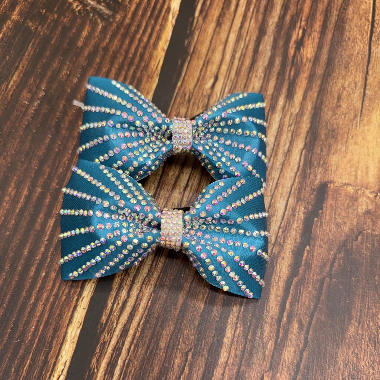 Pair of Satin Pigtail Bows  - Competition Bows - Cheer Bows - All-Star Cheer Bow - Piggie Bows - Dance Bows - Gymnastics Bows