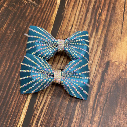 Pair of Satin Pigtail Bows  - Competition Bows - Cheer Bows - All-Star Cheer Bow - Piggie Bows - Dance Bows - Gymnastics Bows