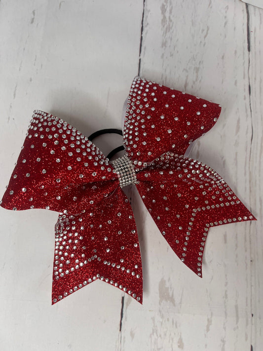 Full Glitter Rhinestone Cheer Bow | Competition All-Star Sparkle Bow