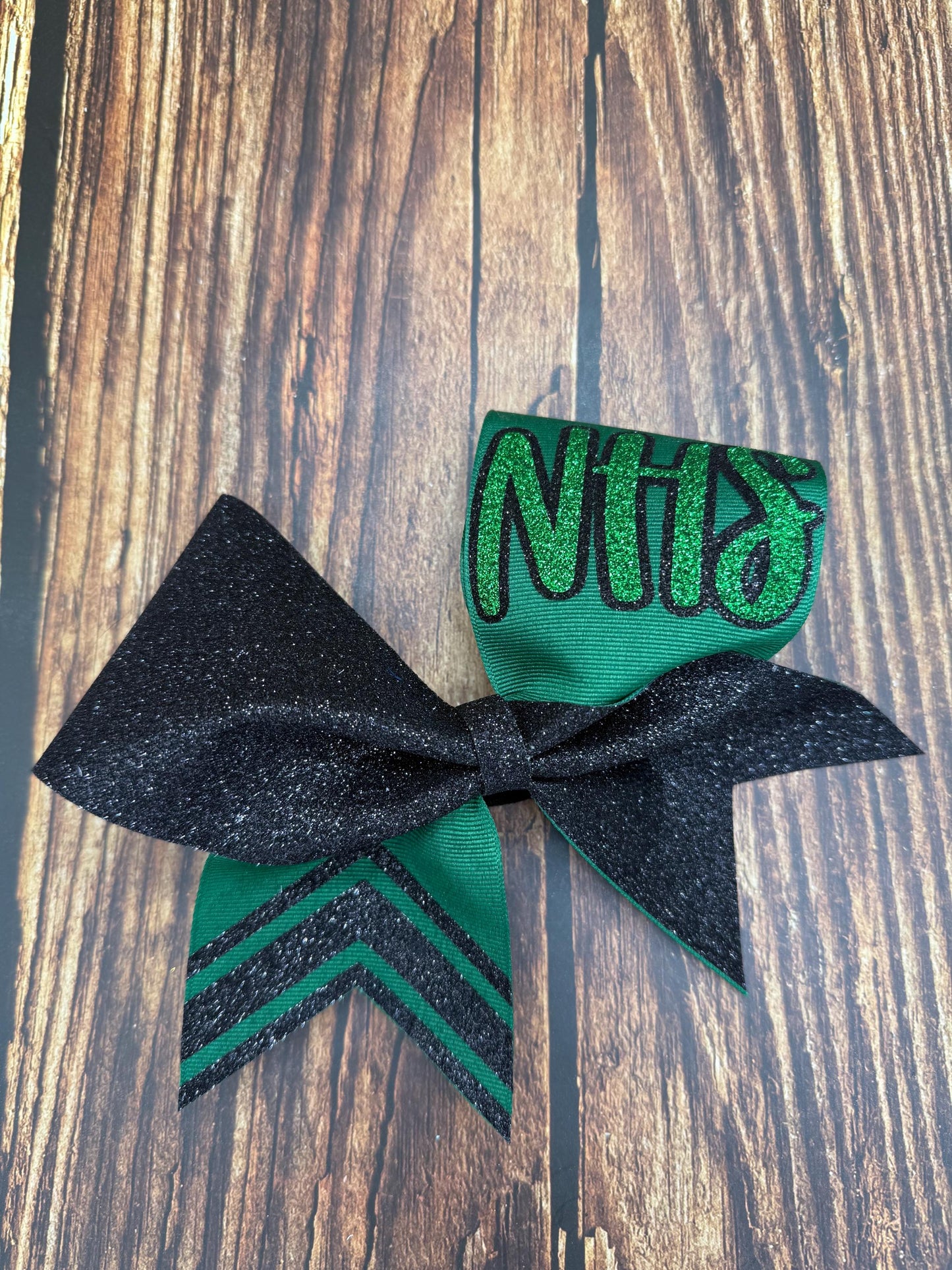 School Cheer Bow with Glitter - Competition Bows - Cheerleader Bows - All-Star Cheer
