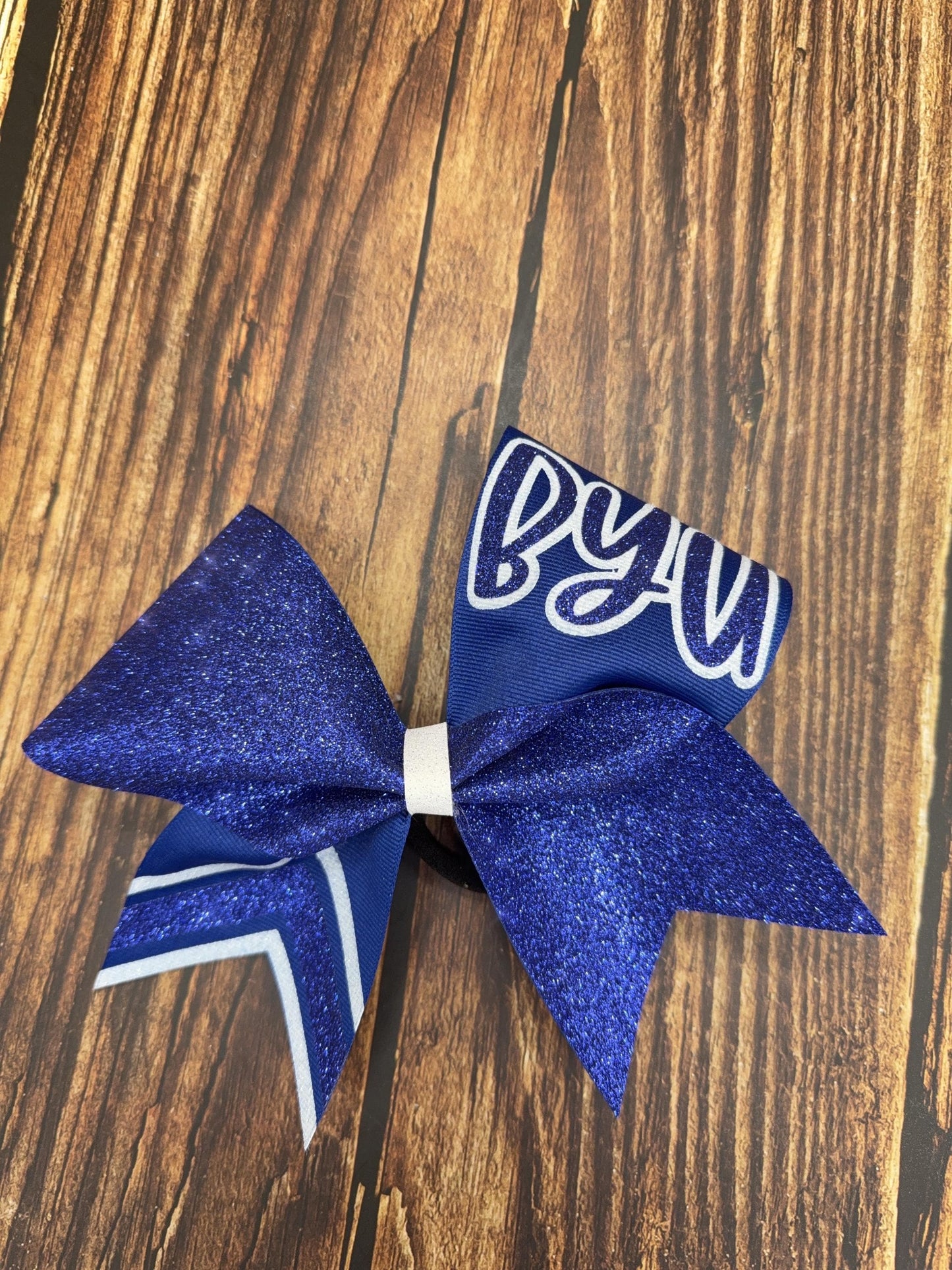 School Cheer Bow with Glitter - Competition Bows - Cheerleader Bows - All-Star Cheer