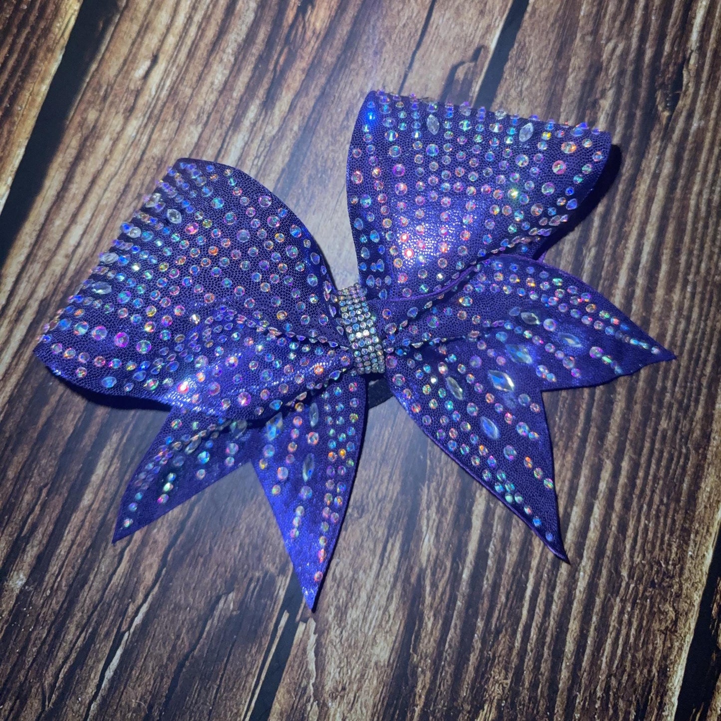 Speciality Stones Cheer Bow: Rhinestone Navettes Diamond All-Star Competition Bow