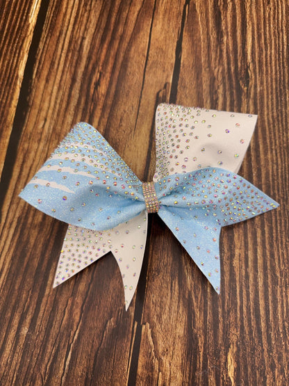 Claw Marks Side Scatter Glitter Cheer Bow: Rhinestone All-Star Competition Bow