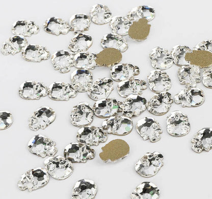 Skull Rhinestone Cheer Bow: All-Star Competition Hair Bow