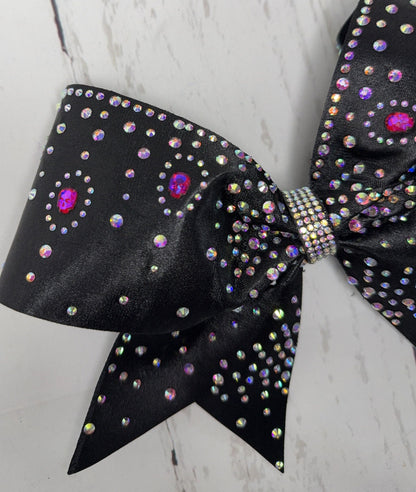 Skull Rhinestone Cheer Bow: All-Star Competition Hair Bow