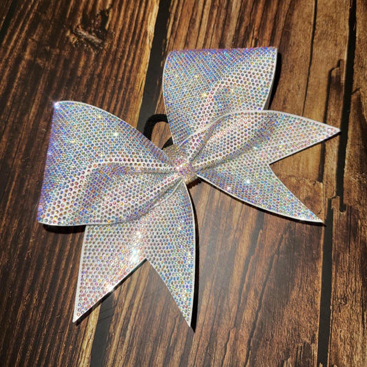 Full Bling Cheer Bow with 10K Individual Rhinestones, Competition All-Star Sparkle Bow