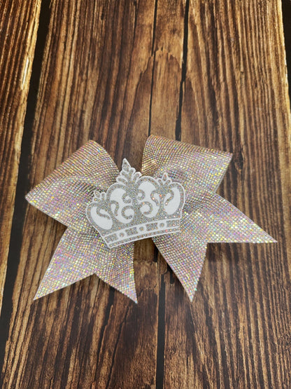 Rhinestone Cheer Bow with Removable Crown: All-Star Competition Bow