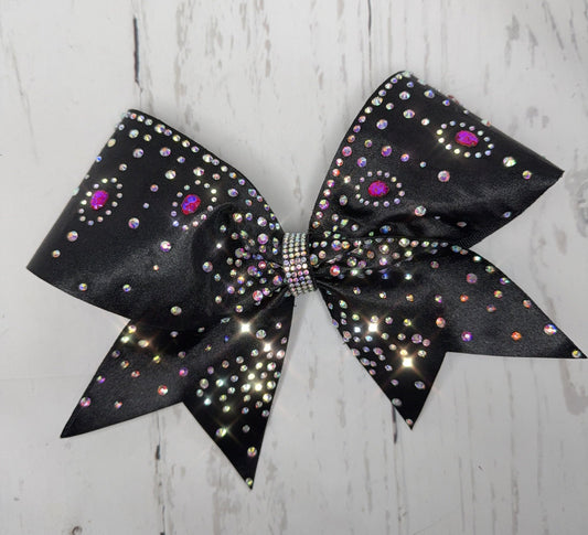 Skull Rhinestone Cheer Bow: All-Star Competition Hair Bow