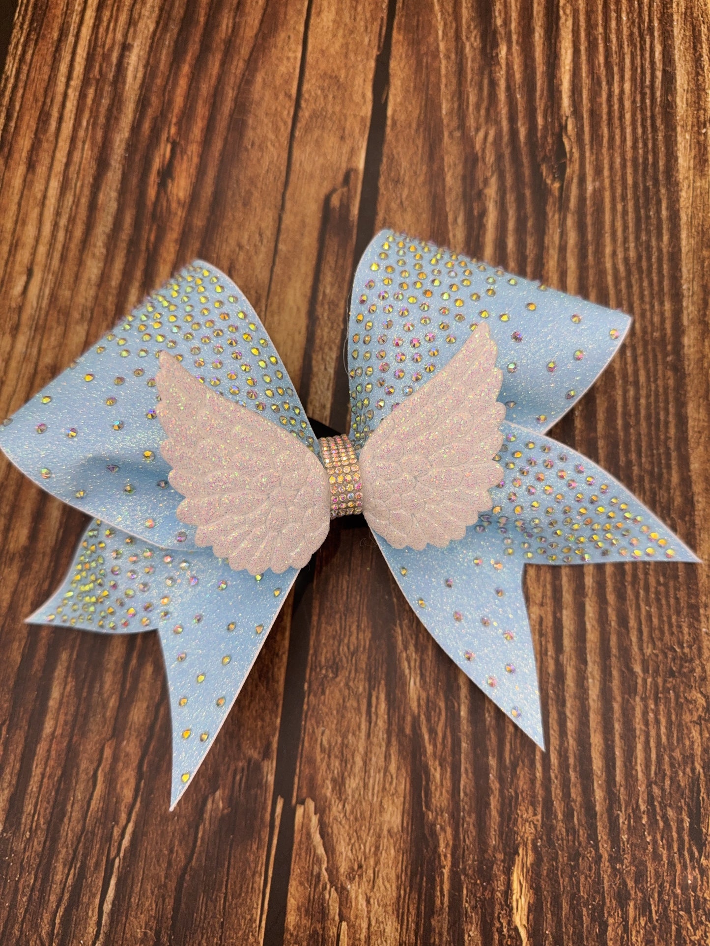 Fallen Angels Rhinestone Cheer Bow: Competition Hair Bow