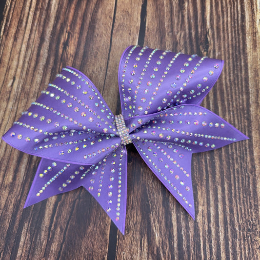 The RM Burst Cheer Bow – Satin Competition Hair Bow with 2 size Rhinestones