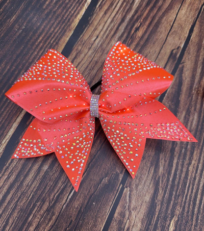 Satin Rhinestone Cheer Bow: Competition All-Star Hair Accessory