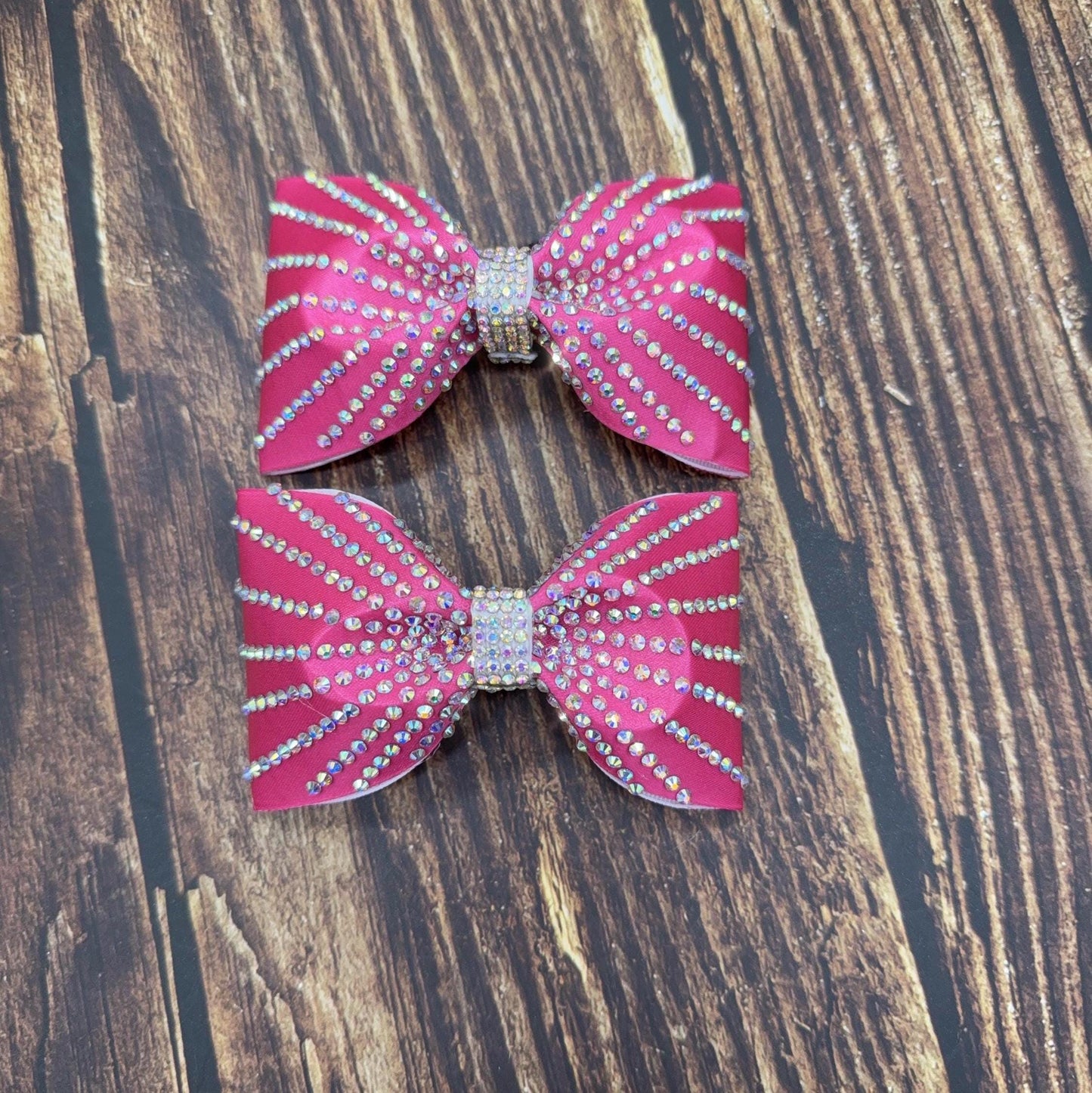 Pair of Satin Pigtail Bows  - Competition Bows - Cheer Bows - All-Star Cheer Bow - Piggie Bows - Dance Bows - Gymnastics Bows