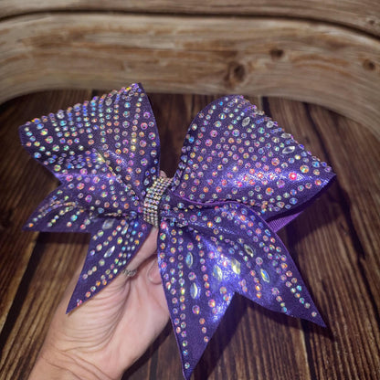 Speciality Stones Cheer Bow: Rhinestone Navettes Diamond All-Star Competition Bow