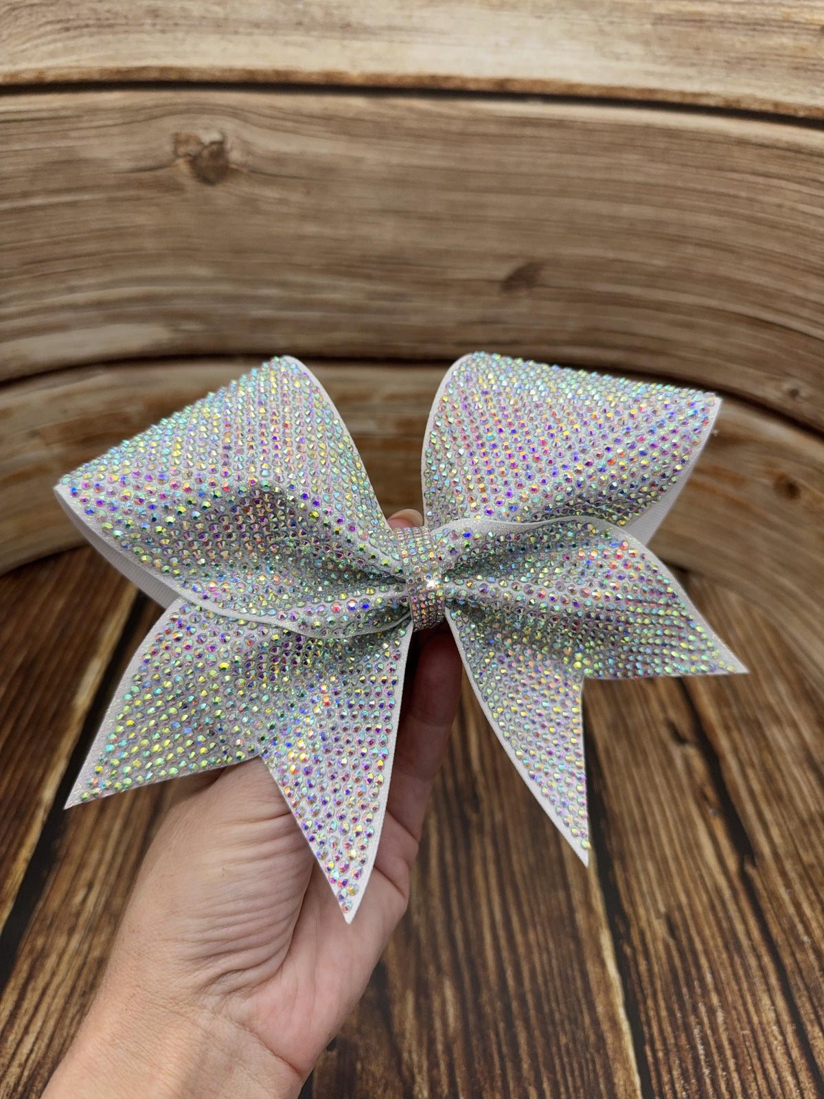 Full Bling Cheer Bow: 5K Individual SS10 Rhinestones, Competition All-Star Sparkle Bow