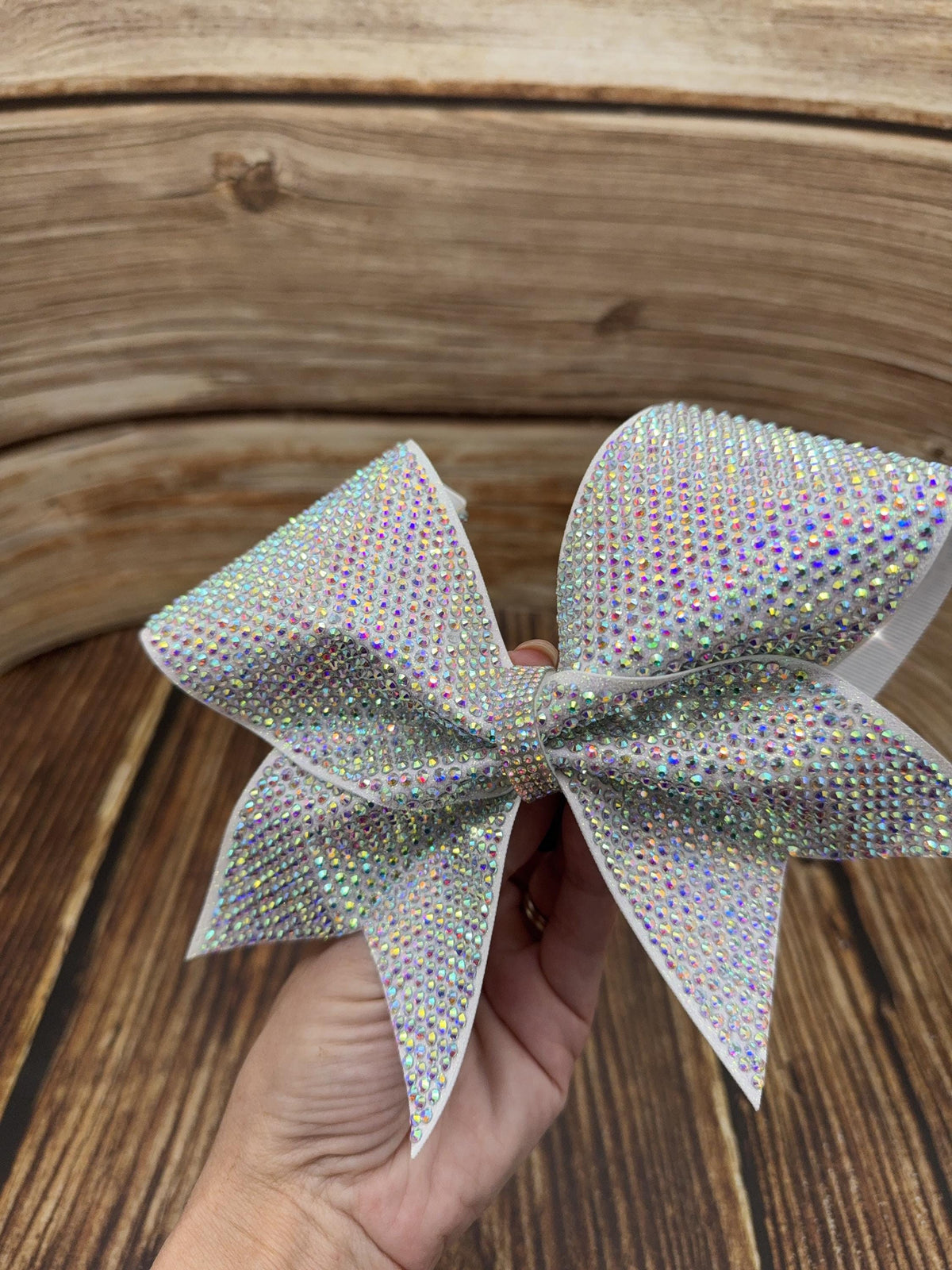 Full Bling Cheer Bow: 5K Individual SS10 Rhinestones, Competition All-Star Sparkle Bow