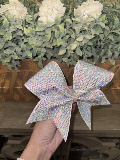 Full Bling Cheer Bow: 5K Individual SS10 Rhinestones, Competition All-Star Sparkle Bow