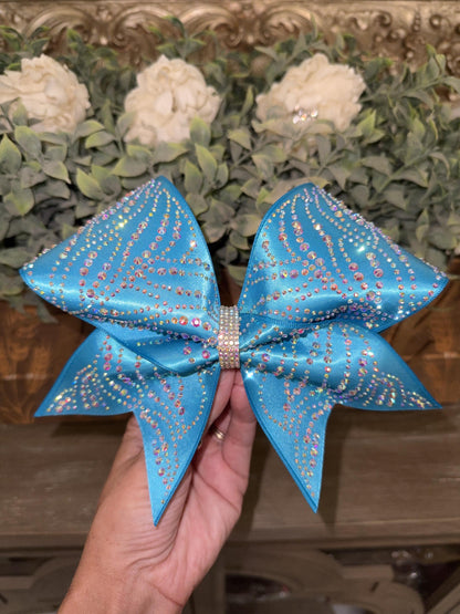 Fancy Morgan Rhinestone Cheer Bow: Competition All-Star Cheer Comp Bows