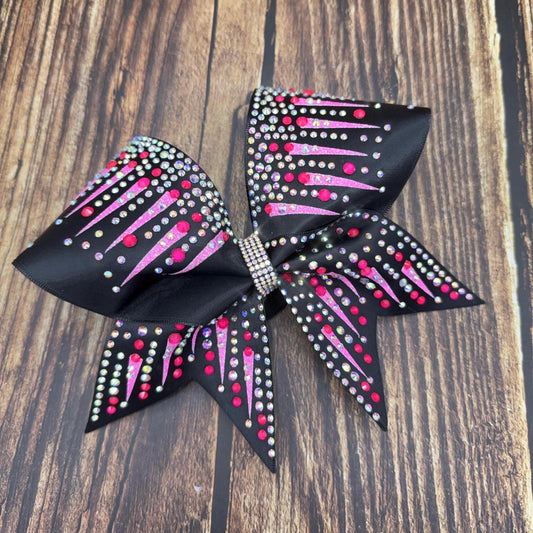 The Crystal Satin & Rhinestone Cheer Bow